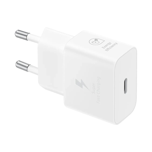 Samsung-25W-Power-Adapter-ohne-Kabel-weis Επιτοίχιος Φορτιστής Samsung Galaxy (25W) USB-C Fast Adapter (EP-T2510) White EU - Image 1