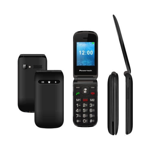 Feature-Phone-Powertech-Milly-Flip-2G-32MB-32MB-Ram-Dual-Sim-Black-EU Feature Phone Powertech Milly Flip 2G 32MB (32MB Ram) Dual-Sim Black EU - Image 1