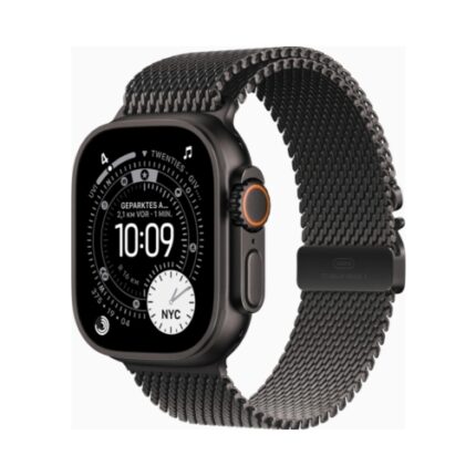 Apple Watch Ultra 3 (Series 11 2025) Gps +Cellular 49mm Black Titanium Case με Black Titanium Milanese Loop Large EU