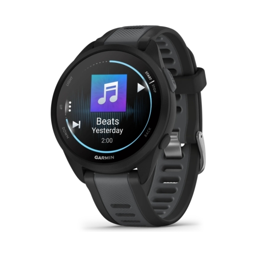 Garmin-Forerunner-165-Music-blackslate-grey-OneThing_Gr.jpg Garmin Watch Forerunner 165 Music 43mm Black/Slate Grey EU - Image 1