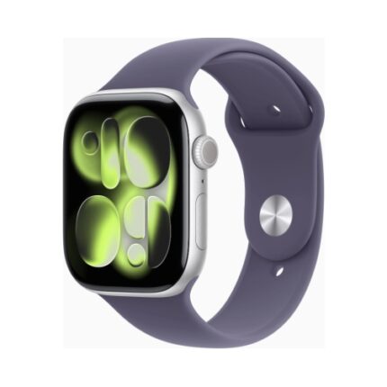 Apple Watch (Series 11 2025) Gps 46mm Silver Aluminium Case με Sport Band Purple Fog S/M EU