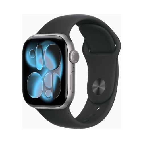 Apple-Watch-Series-11-GPS-Cellular-42mm-Aluminium-space-grau-mit-Sportarmband-SM-schwarz-OneThing_Gr.jpg Apple Watch (Series 11 2025) Gps +Cellular 42mm Space Grey Aluminium Case με Sport Band Black S/M EU - Image 1