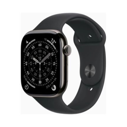 Apple Watch (Series 11 2025) Gps +Cellular 46mm Slate Titanium Case με Sport Band Black S/M EU