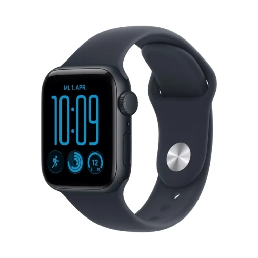 Apple-Watch-SE-3-Aluminium-Cellular-44mm-Mitternacht-OneThing_Gr.jpg Apple Watch SE 3 (2025) Gps +Cellular 44mm Midnight Aluminium Case με M/L Navy Blue Sport Band EU - Image 1