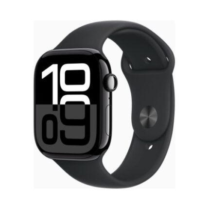 Apple Watch (Series 10 2024) Gps +Cellular 46mm Aluminium Jet Black Case με Sport Band M/L Black EU