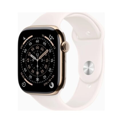 Apple Watch (Series 11 2025) Gps +Cellular 46mm Gold Titanium Case με M/L Sport Band (light blush) EU