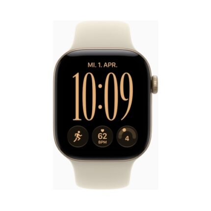 Apple Watch (Series 12 2026) GPS 42mm Light Gold Aluminium Case με S/M Sand Sport Band EU