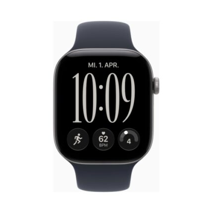 Apple Watch (Series 12 2026) GPS 46mm Space Grey Aluminium Cace με M/L Navy Blue Sport Band EU