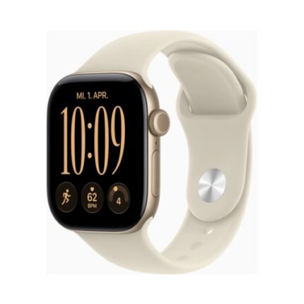 Apple Watch (Series 12 2026) GPS +Cellular 42mm Light Gold Aluminium Case με S/M Sand Sport Band EU