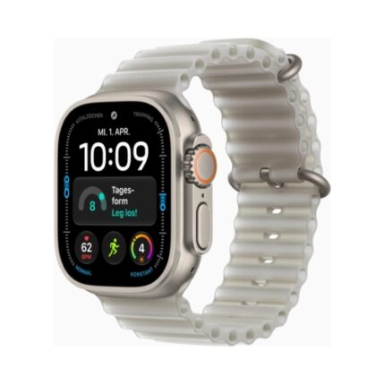 Apple Watch Ultra 4 (Series 12 2026) Gps +Cellular Natural Titanium Case με Translucent Grey Ocean Band EU