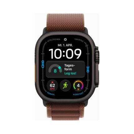 Apple Watch Ultra 4 (Series 12 2026) Gps +Cellular 49mm Black Titanium Case με L Burgundy Alpine Loop EU