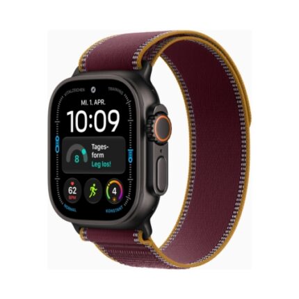 Apple Watch Ultra 4 (Series 12 2026) Gps +Cellular 49mm Black Titanium Case με M/L Burgundy Trail Loop EU