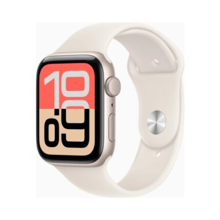 Apple Watch SE 3 (2025) Gps 44mm Starlight Aluminium Case με M/L Starlight Sport Band  EU