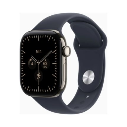 Apple Watch (Series 12 2026) Gps +Cellular 42mm Natural Titanium Case με M/L Navy Blue Sport Band EU